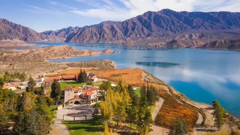 Foto aérea de Potrerillos, provincia de Mendoza