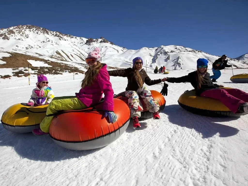 Snowtubing en el complejo Las Leñas