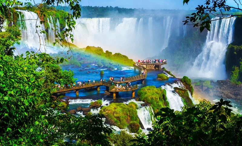 Imagen aérea del mirador en el Parque Nacional Iguazú